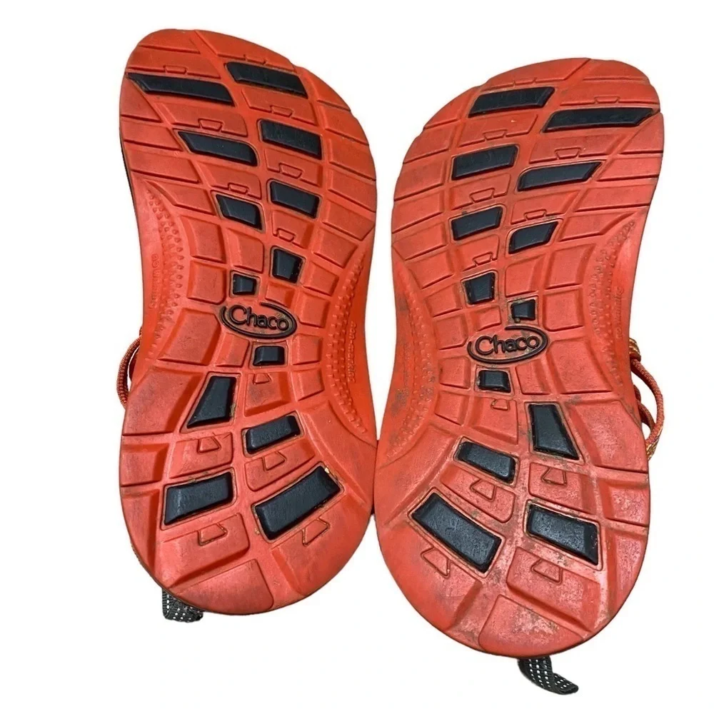 Chaco Zx1 Ecotread Orange Strappy Water Hiking Sandals Size 4